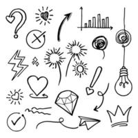 Doodle element vector set, for concept design.