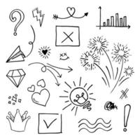 Doodle element vector set, for concept design.