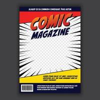 Vector awesome comic book cover template design.