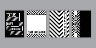 Vector set black and white stripes template design for flyer, poster, book cover or magazine. Banner background.