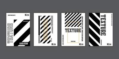Vector set black and white template flyer, poster, book cover,magazine and layout leaflet. Pattern abstract background design element.