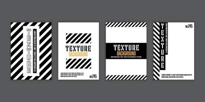 Vector set black and white template for flyer, poster, book cover or magazine. Banner background design element.