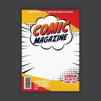 Vector comic book cover template design.