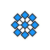 interconnected data icon design vector illustration.