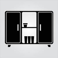 Isolated Glyph Cupboard Icon Scalable Vector Graphic