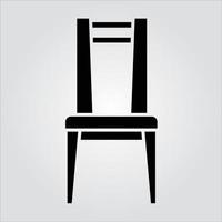 Isolated Glyph Chair Icon Scalable Vector Graphic