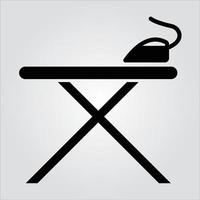 Isolated Glyph Iron Desk Icon Scalable Vector Graphic