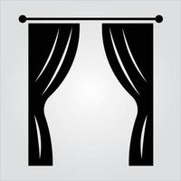 Isolated Glyph Curtain Icon Scalable Vector Graphic