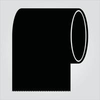 Isolated Glyph Toilet Paper Icon Scalable Vector Graphic