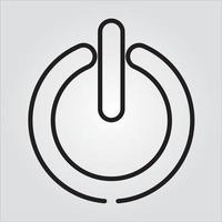 Isolated Outline Power Switch Icon Electricity Scalable Vector Graphic
