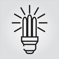 Isolated Outline Lamp Icon Electricity Scalable Vector Graphic