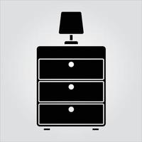 Isolated Glyph Bedroom Shelf Icon Scalable Vector Graphic