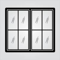 Isolated Glyph Window Icon Scalable Vector Graphic