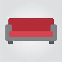 icono de sofá de color aislado gráfico vectorial escalable vector