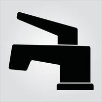 Isolated Glyph Faucet Icon Scalable Vector Graphic