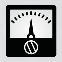 Isolated Glyph Voltmeter Icon Electricity Scalable Vector Graphic