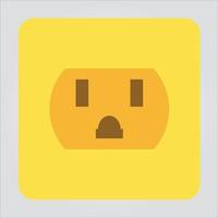 Isolated Color Socket Icon Electricity Scalable Vector Graphic