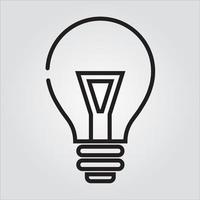 Isolated Outline Bulb Lamp Icon Electricity Scalable Vector Graphic