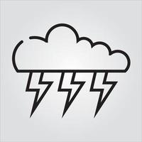 Isolated Outline Thunder Bolt Icon Electricity Scalable Vector Graphic