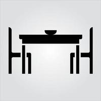 Isolated Glyph Dining Table Icon Scalable Vector Graphic