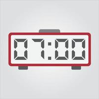 Isolated Color Digital Clock Icon Scalable Vector Graphic