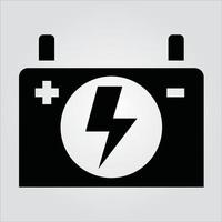 Isolated Glyph Battery Icon Electricity Scalable Vector Graphic