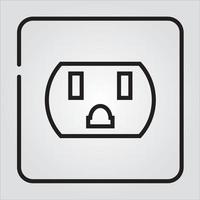 Isolated Outline Socket Icon Electricity Scalable Vector Graphic