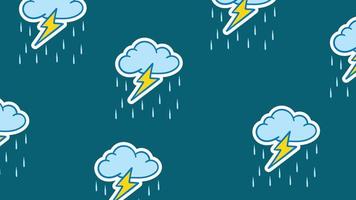 Cute background with cloud rain premium vector