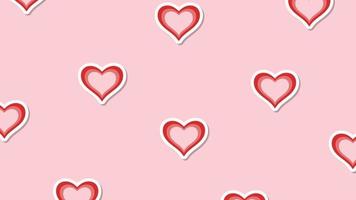 Cute background with heart love premium vector