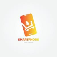 smartphone icon, Mobile phone logo vector illustration