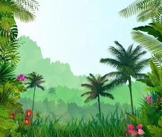 Exotic tropical background beautiful vector