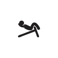 hombre gente atlético gimnasio gimnasio culturismo ejercicio saludable formación entrenar firmar símbolo pictograma icono vector