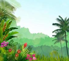 Exotic tropical background beautiful vector