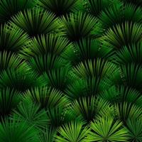 Exotic pattern with tropical leaves on a black background vector