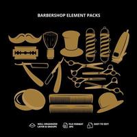 Barbershop Element Packs vector