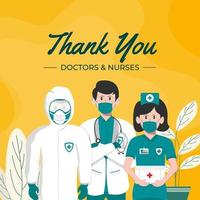 Doctors and nurses character concept vector