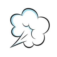 Smelling pop art comics cartoon fart cloud flat style design vector illustration.