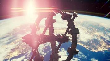 UFO Spaceship Hovering in the sky elements furnished by NASA video