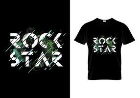 vector de diseño de camiseta de tipografía de estrella de rock