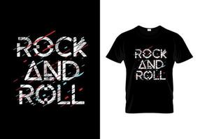 plantilla de diseño de camiseta de rock and roll vector