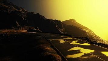 rural landscape with abandoned road at the Atlantic coast of Scotland video