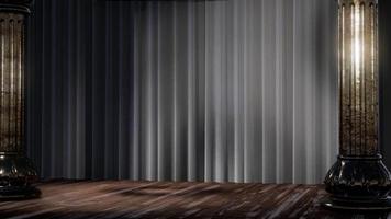 Bühnenvorhang mit Licht und Schatten