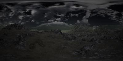 VR 360 Huge Dark Clouds over Scottish Highlands video