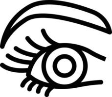 ilustración de vector de ojo sobre un fondo. símbolos de primera calidad. iconos vectoriales para concepto o diseño gráfico.