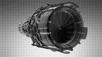 Rotate Jet Engine Turbine video