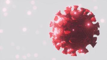 Particle of Covid-19 coronavirus rotate video
