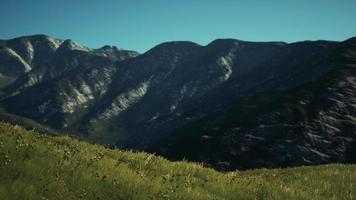 panoramic view of alpine mountain landscape in the Alps video