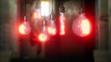 old retro vintage incandescent light bulb video