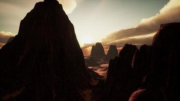 Amazing Sandstone Formations in Famous Sunset at Monument Valley video