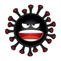 icono de virus de dibujos animados coronavirus covid 19